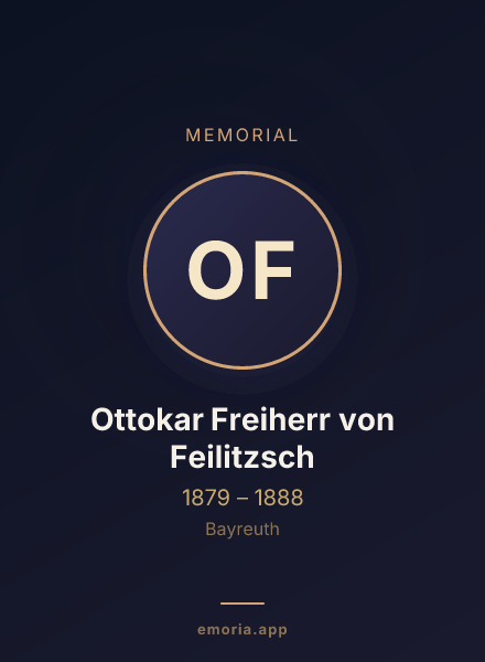 Memorial portrait of Ottokar Freiherr von Feilitzsch