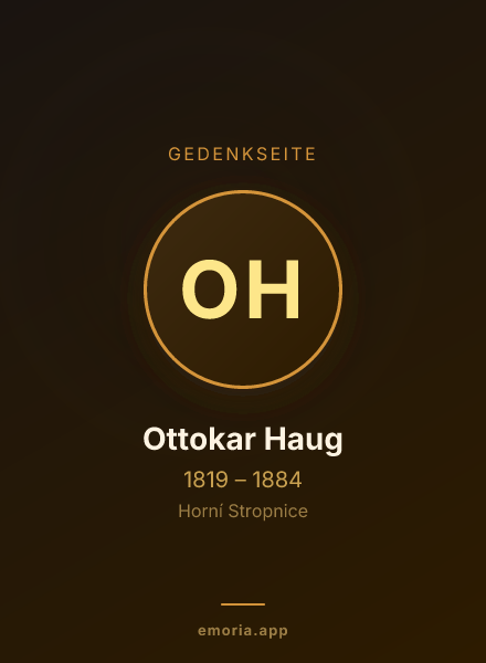 Gedenkportrait von Ottokar Haug