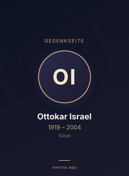 Gedenkportrait von Ottokar Israel