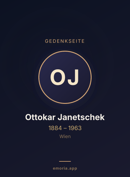 Gedenkportrait von Ottokar Janetschek