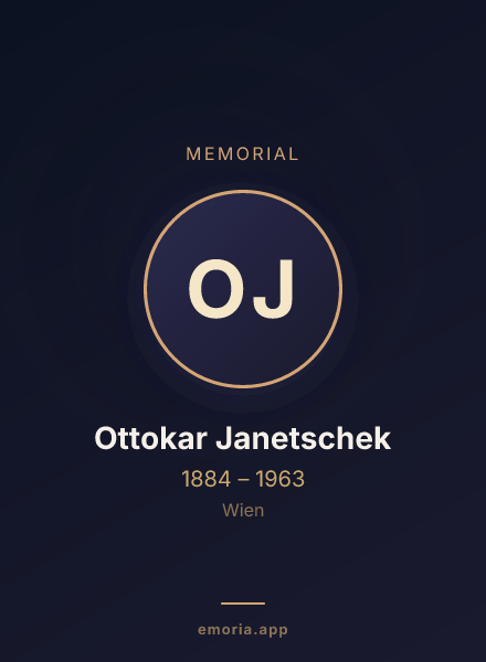 Memorial portrait of Ottokar Janetschek