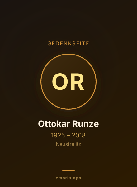 Gedenkportrait von Ottokar Runze