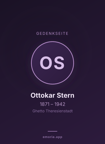 Gedenkportrait von Ottokar Stern