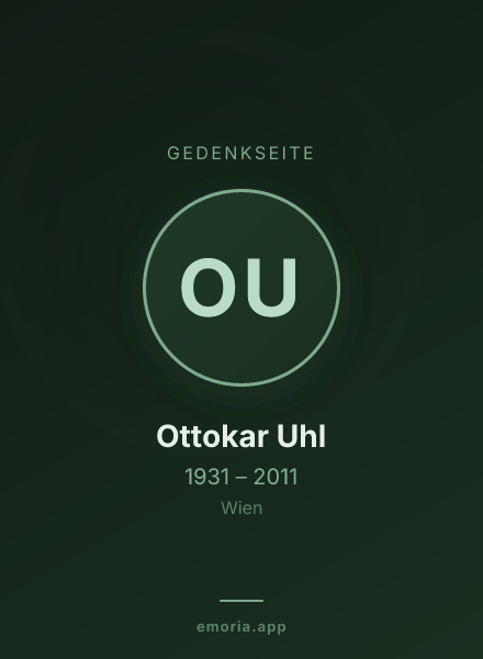 Gedenkportrait von Ottokar Uhl