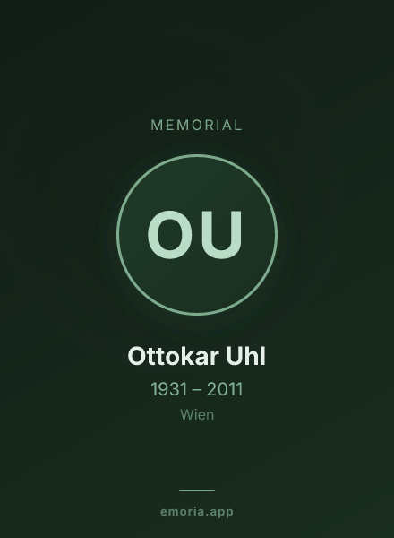 Memorial portrait of Ottokar Uhl