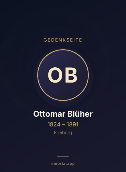 Gedenkportrait von Ottomar Blüher