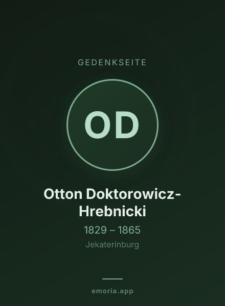 Gedenkportrait von Otton Doktorowicz-Hrebnicki