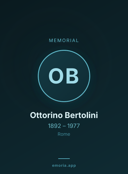 Memorial portrait of Ottorino Bertolini