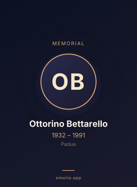 Memorial portrait of Ottorino Bettarello