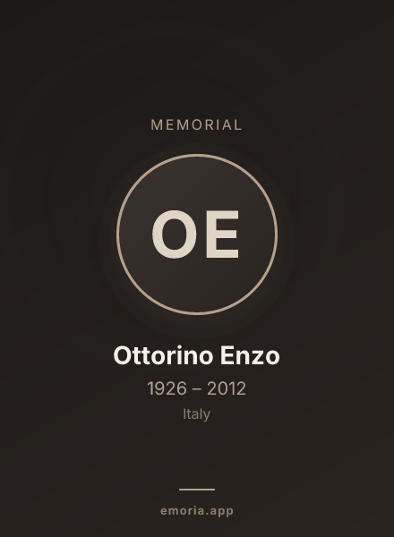 Memorial portrait of Ottorino Enzo