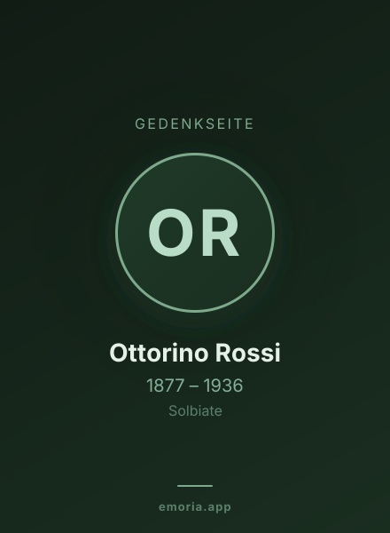 Gedenkportrait von Ottorino Rossi