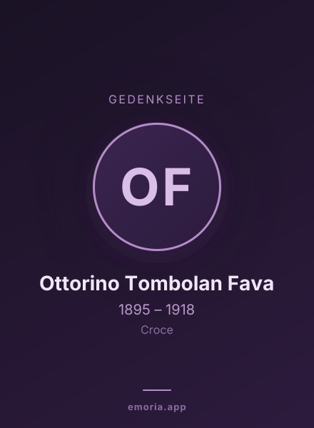 Gedenkportrait von Ottorino Tombolan Fava