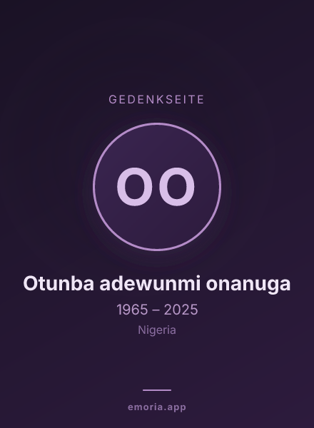 Gedenkportrait von Otunba adewunmi onanuga