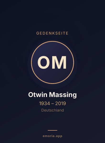 Gedenkportrait von Otwin Massing