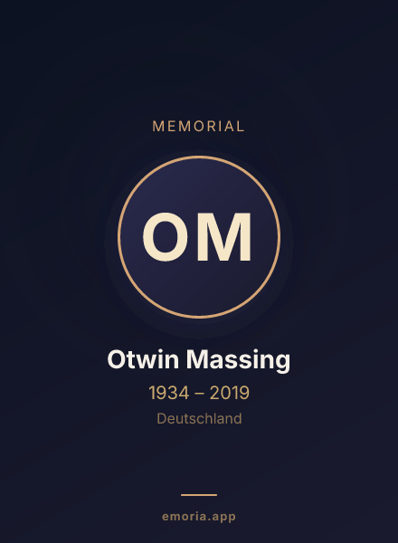 Memorial portrait of Otwin Massing