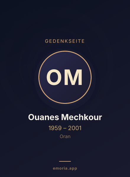 Gedenkportrait von Ouanes Mechkour