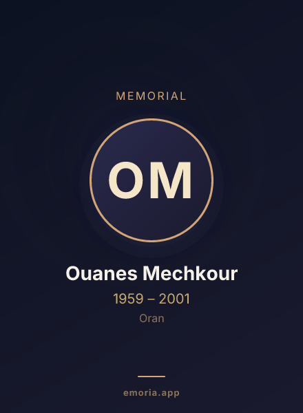 Memorial portrait of Ouanes Mechkour
