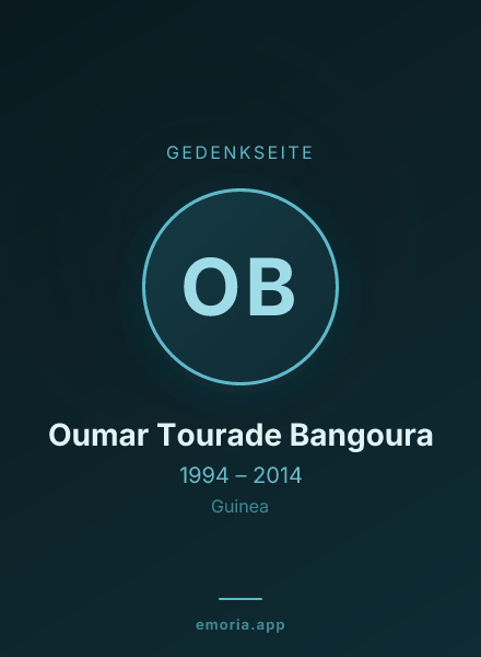 Gedenkportrait von Oumar Tourade Bangoura