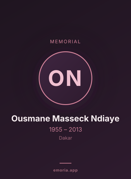 Memorial portrait of Ousmane Masseck Ndiaye