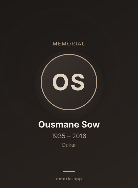 Memorial portrait of Ousmane Sow