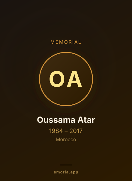 Memorial portrait of Oussama Atar