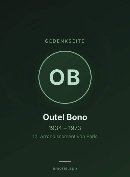 Gedenkportrait von Outel Bono