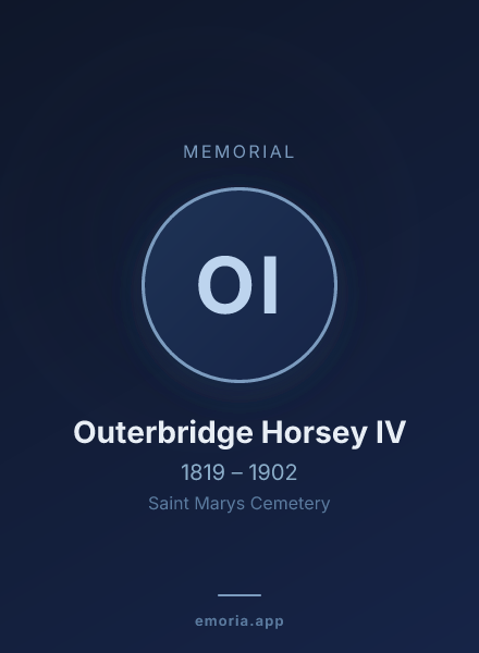 Memorial portrait of Outerbridge Horsey IV
