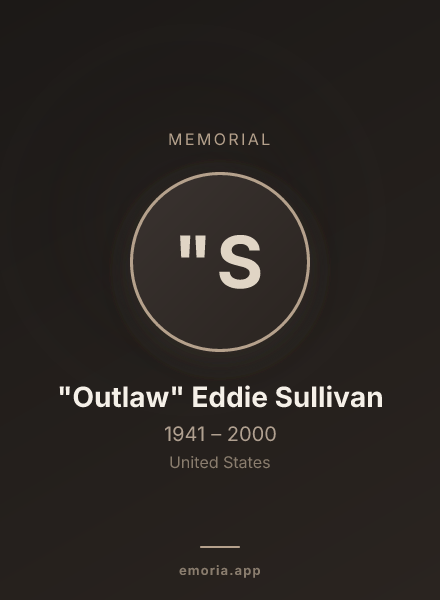 Memorial portrait of "Outlaw" Eddie Sullivan