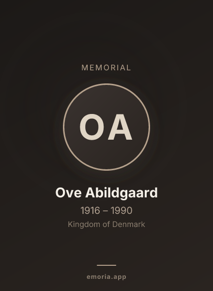 Memorial portrait of Ove Abildgaard