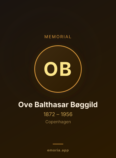 Memorial portrait of Ove Balthasar Bøggild
