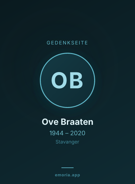 Gedenkportrait von Ove Braaten