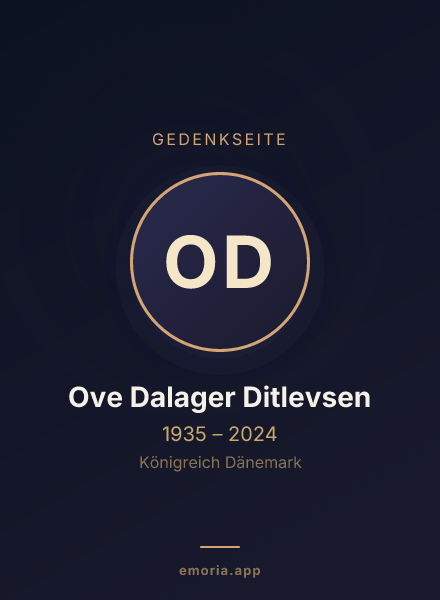 Gedenkportrait von Ove Dalager Ditlevsen