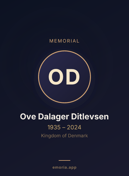 Memorial portrait of Ove Dalager Ditlevsen