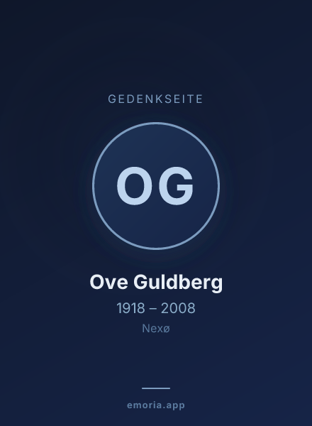 Gedenkportrait von Ove Guldberg