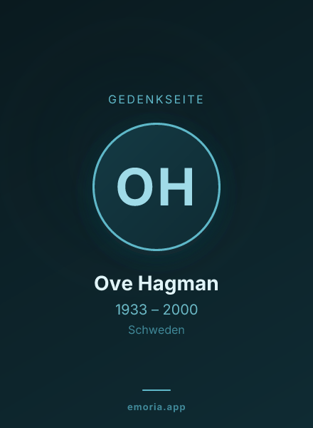 Gedenkportrait von Ove Hagman