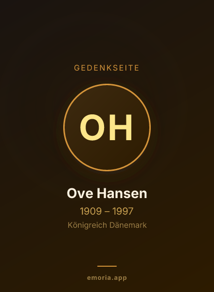 Gedenkportrait von Ove Hansen