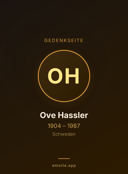 Gedenkportrait von Ove Hassler