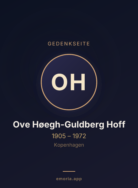 Gedenkportrait von Ove Høegh-Guldberg Hoff