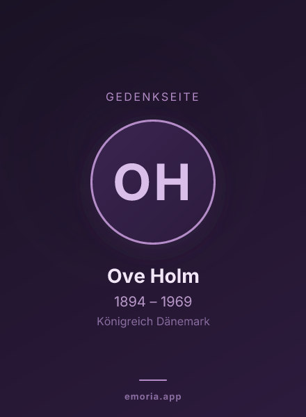 Gedenkportrait von Ove Holm