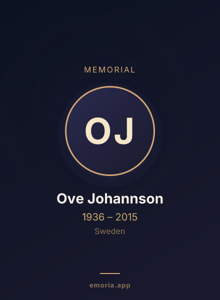 Memorial portrait of Ove Johannson