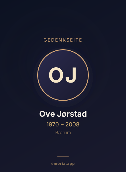 Gedenkportrait von Ove Jørstad