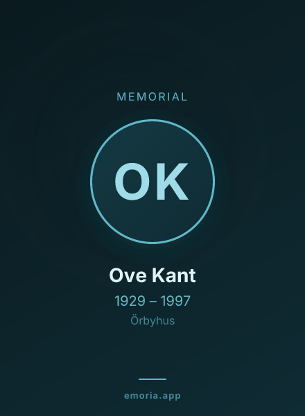 Memorial portrait of Ove Kant