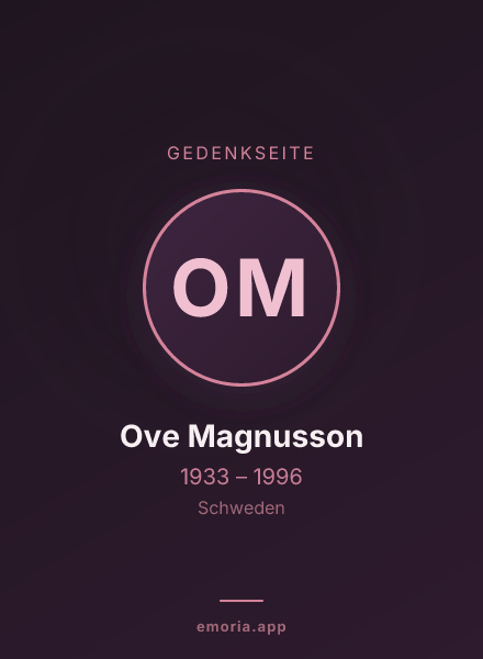 Gedenkportrait von Ove Magnusson