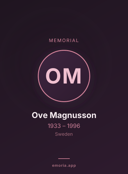 Memorial portrait of Ove Magnusson