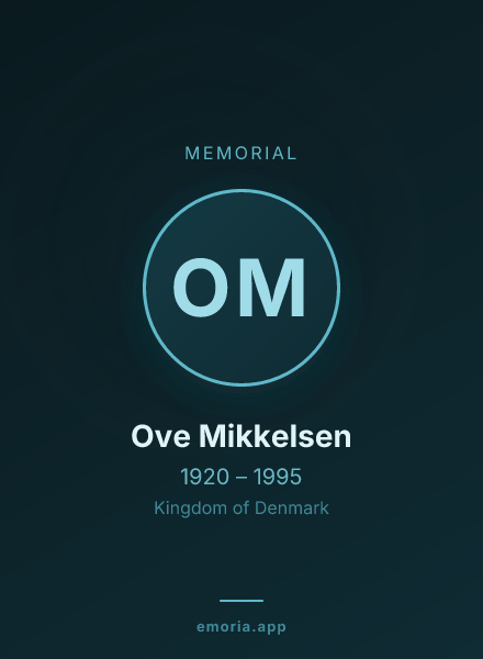 Memorial portrait of Ove Mikkelsen