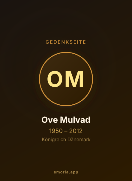 Gedenkportrait von Ove Mulvad