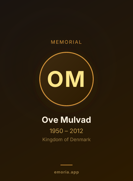 Memorial portrait of Ove Mulvad