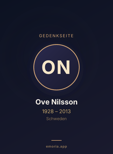 Gedenkportrait von Ove Nilsson