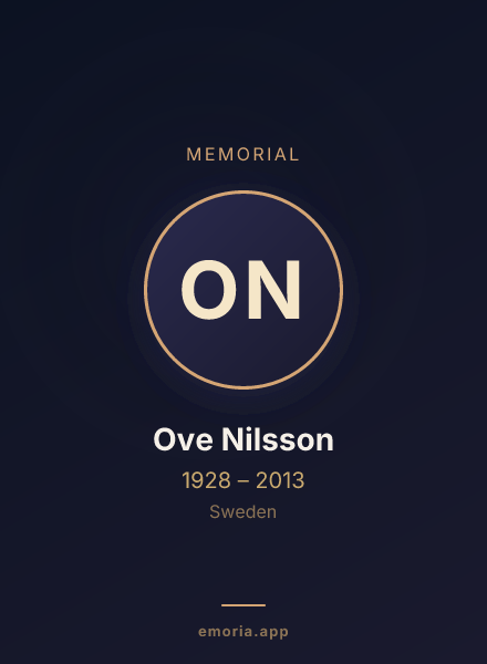 Memorial portrait of Ove Nilsson