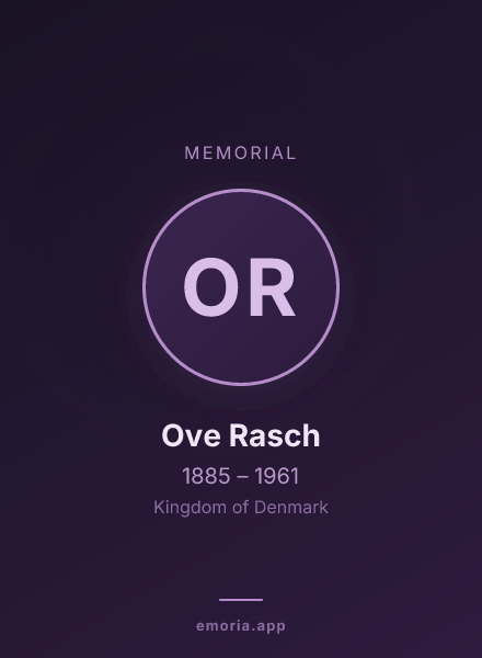 Memorial portrait of Ove Rasch